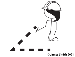 Ann measures the floor