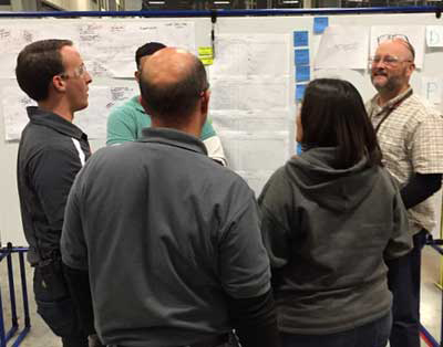 factory floor reorganized