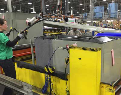 factory floor reorganized