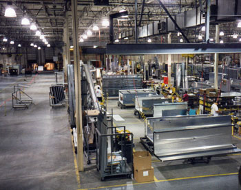 factory floor reorganized